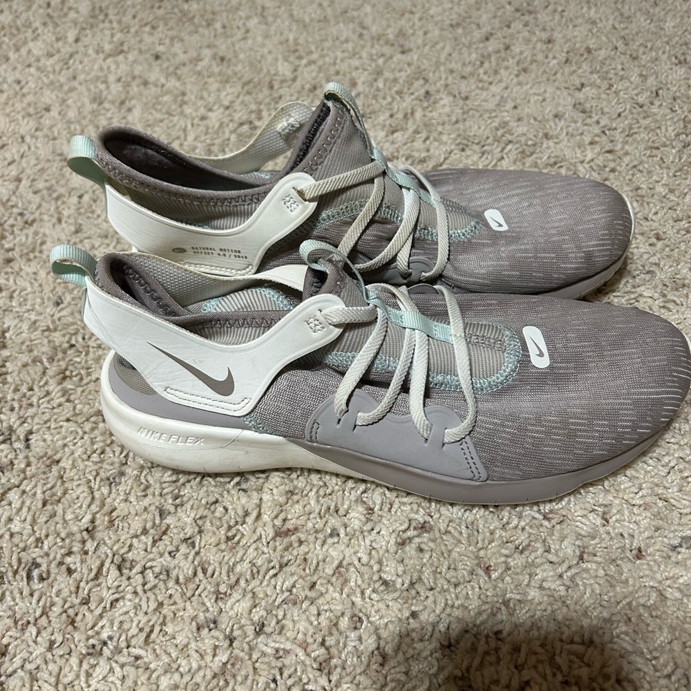 Nike Gray and Cream Athletic Shoes